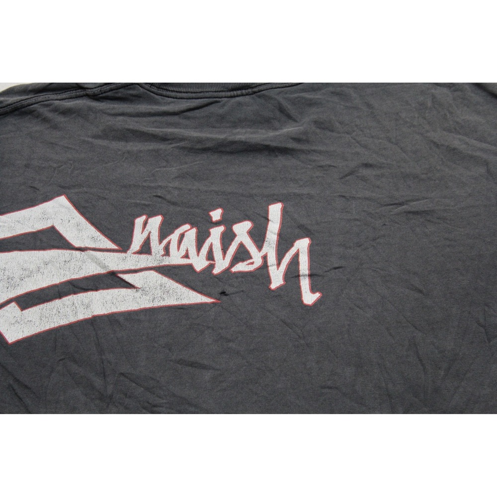 Naish Graphic T-Shirt Mens Extra Large Black Fair Distressed Faded Windsurf Tee